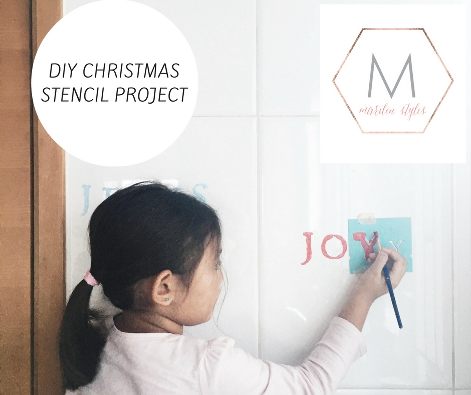 diy stencil project christmas