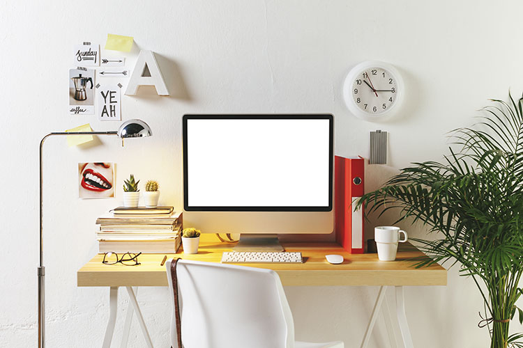 Desk of creative worker.